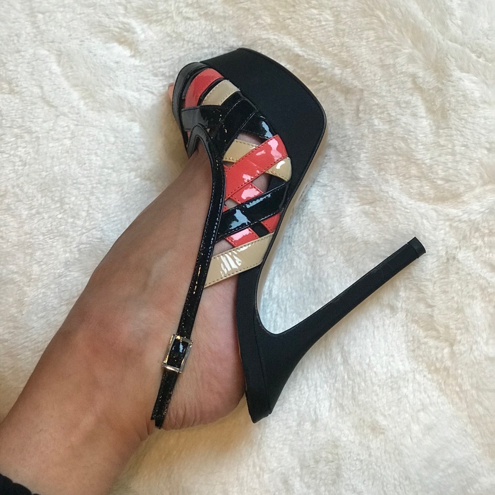$375 DESIGNER SUMMER PLATFORM OPEN TOE HEELS